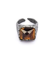 Anneau Antracite Homme Anelli in Argent Occhio di tigre AN31 RE BROWN - AN31 RE BROWN